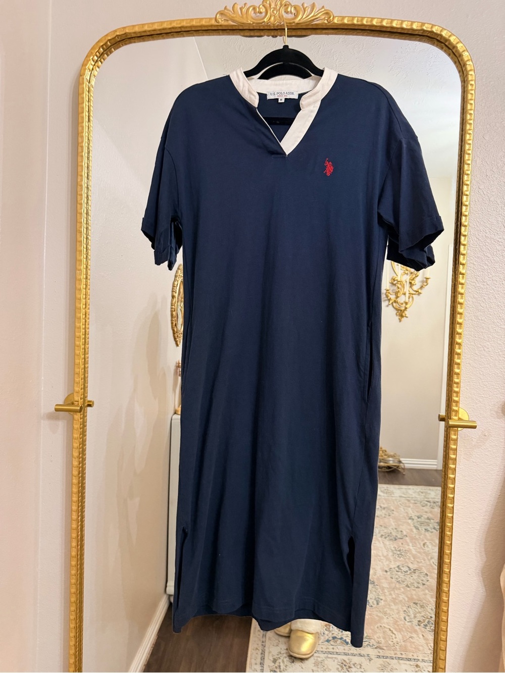U.S. Polo Assn. Navy and White Polo Shirt